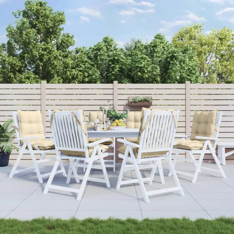 Lage rug stoelkussens van oxford stof voor een frisse buitenruimte - Beige / 6 / with 2 elastic straps - Stoelkussens