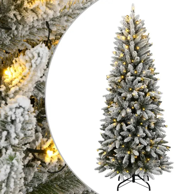 Levende kunstkerstboom met automatische takken voor een feestelijke sfeer - 210 cm / 1 / met LED - Kerstbomen