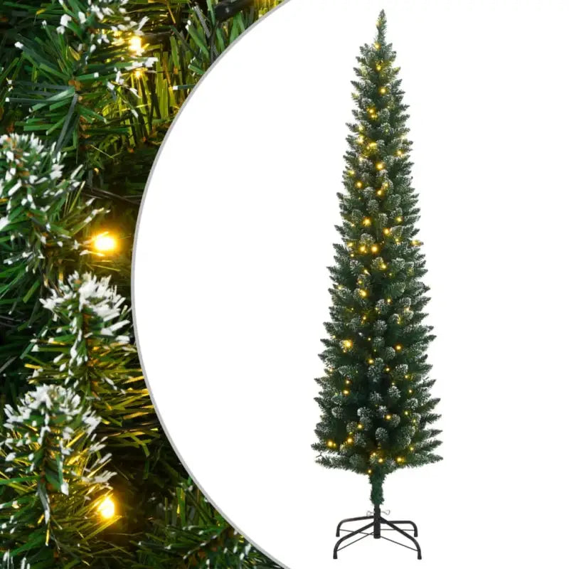 Levensechte smalle kunstkerstboom met volle uitstraling - 180 cm / 1 / met LED - Kerstbomen