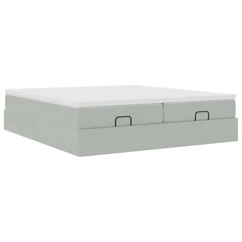 Lichtgrijs Ottomaanse Bed met Ruime Opbergruimte en Comfortabel Vulling - Bedden & bedframes