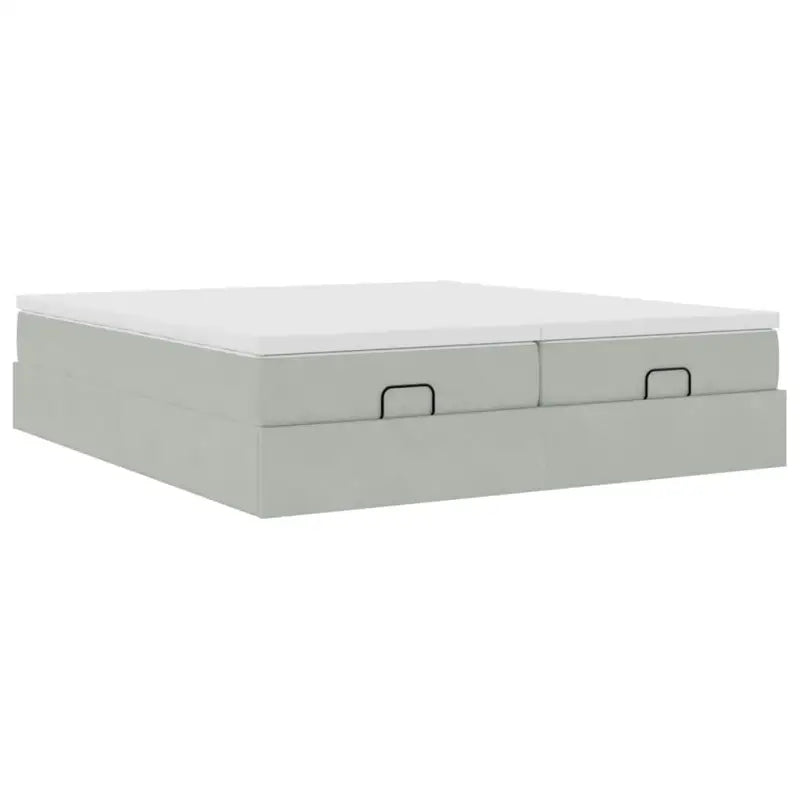 Lichtgrijs Ottomaanse Bed met Ruime Opbergruimte en Comfortabel Vulling - Bedden & bedframes