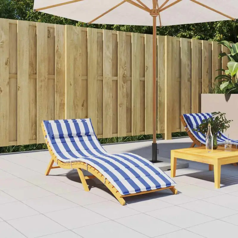 Ligbedkussen van oxford stof voor een frisse uitstraling en behoud van oorspronkelijke vorm - Blauw en wit / 1