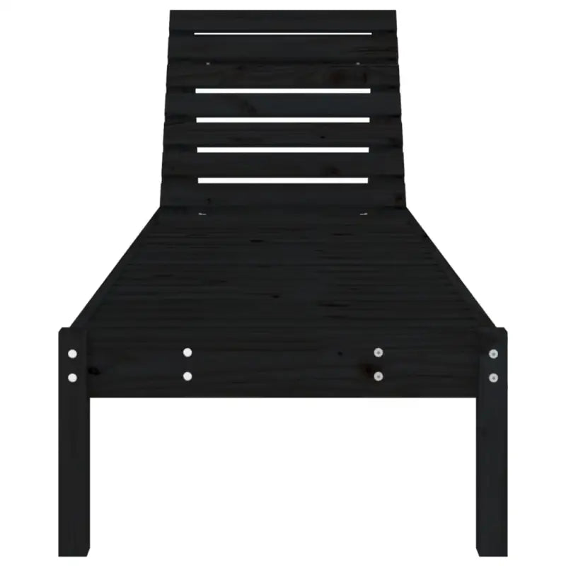 Ligstoel van massief grenenhout met verstelbare rugleuning en gelat ontwerp - Ligstoelen