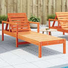 Ligstoel van massief grenenhout met verstelbare rugleuning en gelat ontwerp - Wasbruin / 1 - Ligstoelen