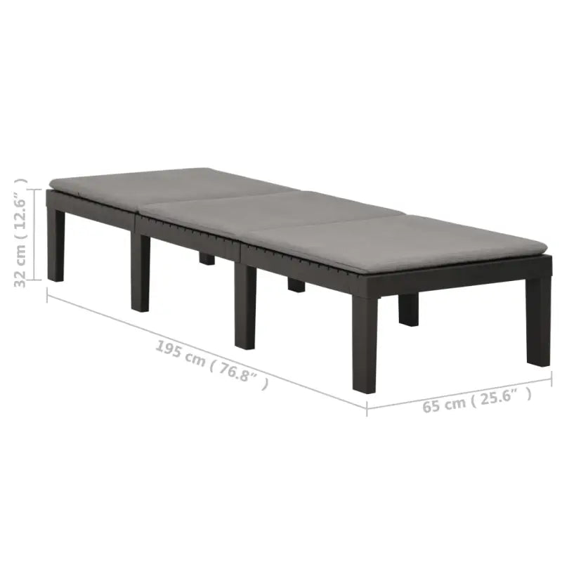 Ligstoel voor tuin of terras met kunststof en gemakkelijk schoon te maken - Ligstoelen