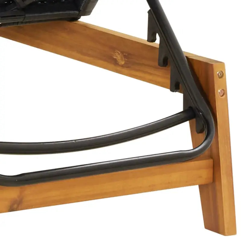 Ligstoelen set met massief acaciahout en verstelbare rugleuning - Ligstoelen