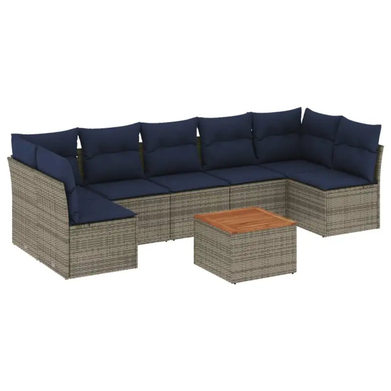 Lounge set met poly rattan en gepoedercoat staal voor tuin of terras - Tuinsets