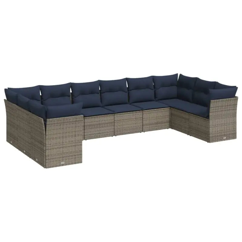 Lounge set van poly rattan met comfortabele zitervaring en gepoedercoat staal - Tuinsets