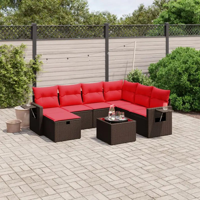 Lounge tuinset met bruin materiaal en gepoedercoat staal afmetingen - Tuinsets