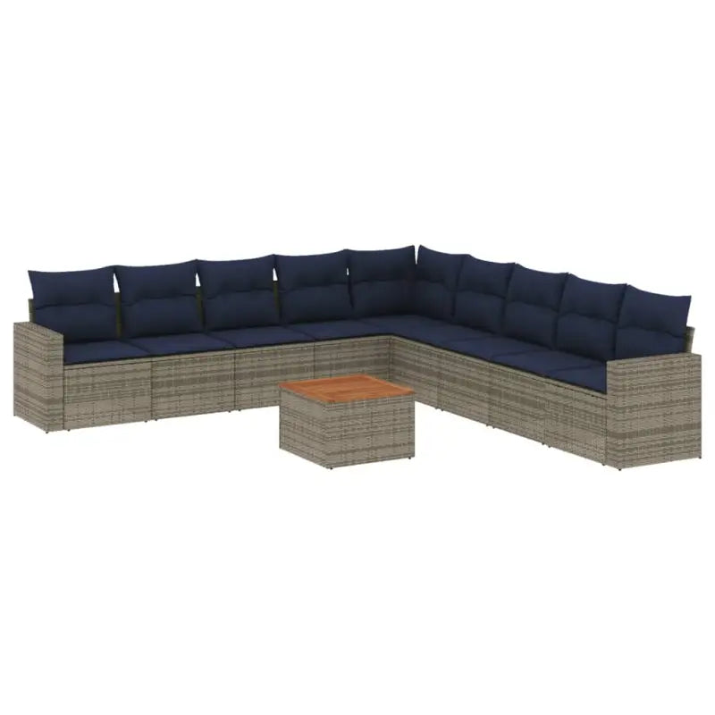 Lounge tuinset met grijs materiaal en gepoedercoat staal afmetingen - Grijs - Tuinsets