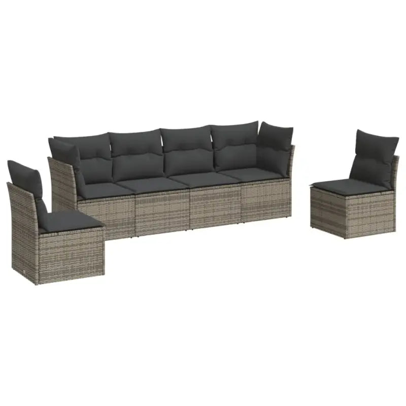 Lounge tuinset met poly rattan en comfortabele zitervaring in gepoedercoat staal - Tuinsets