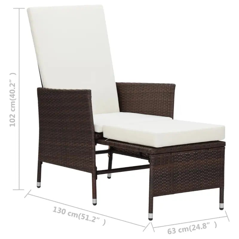 Lounge tuinset met stalen frame en PE-rattan voor een ontspannen buitenruimte - Bruin - Tuinsets