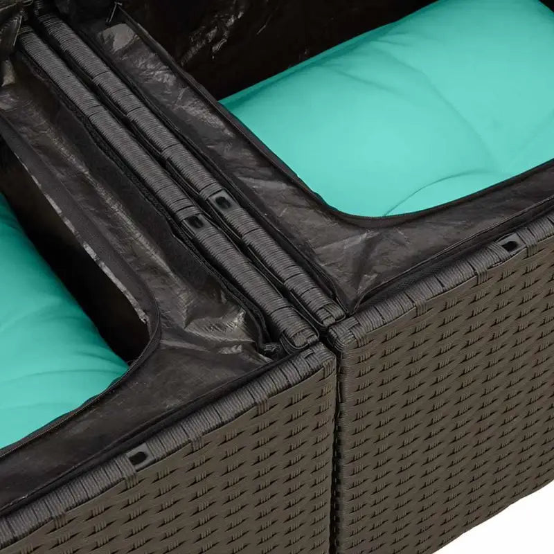 Lounge tuinset met waterdichte zak en grijs gepoedercoat staal - Grijs - Tuinsets