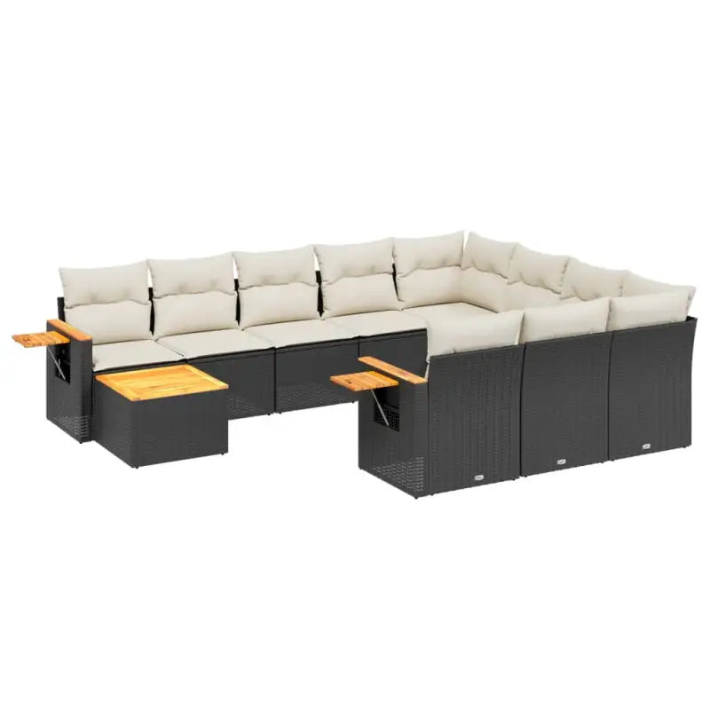 Lounge tuinset met zwart materiaal en gepoedercoat staal - Tuinsets