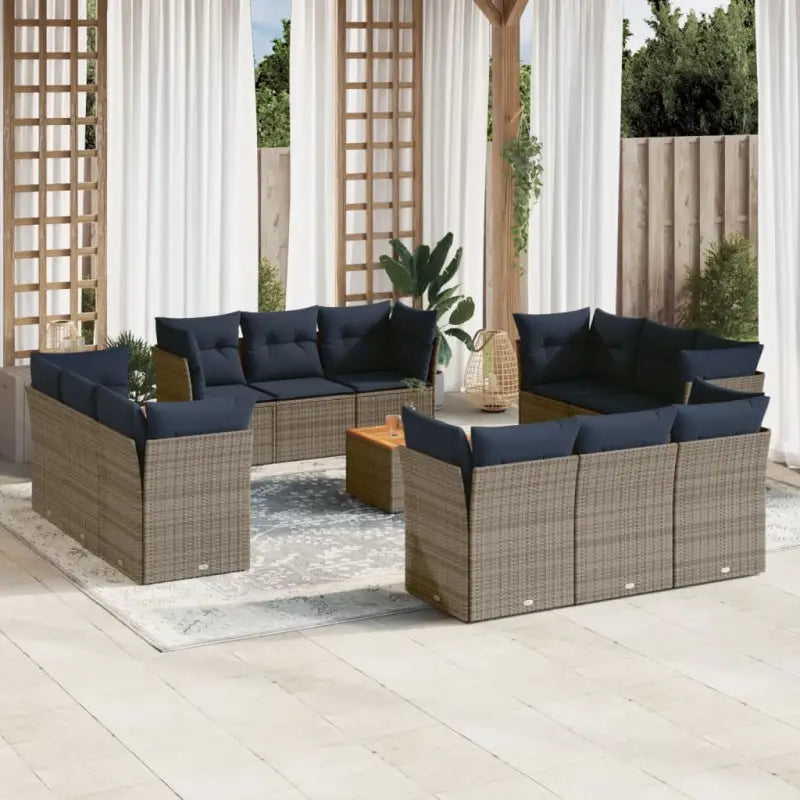 Lounge Tuinset van Poly Rattan en Gepoedercoat Staal voor Buiten - Tuinsets