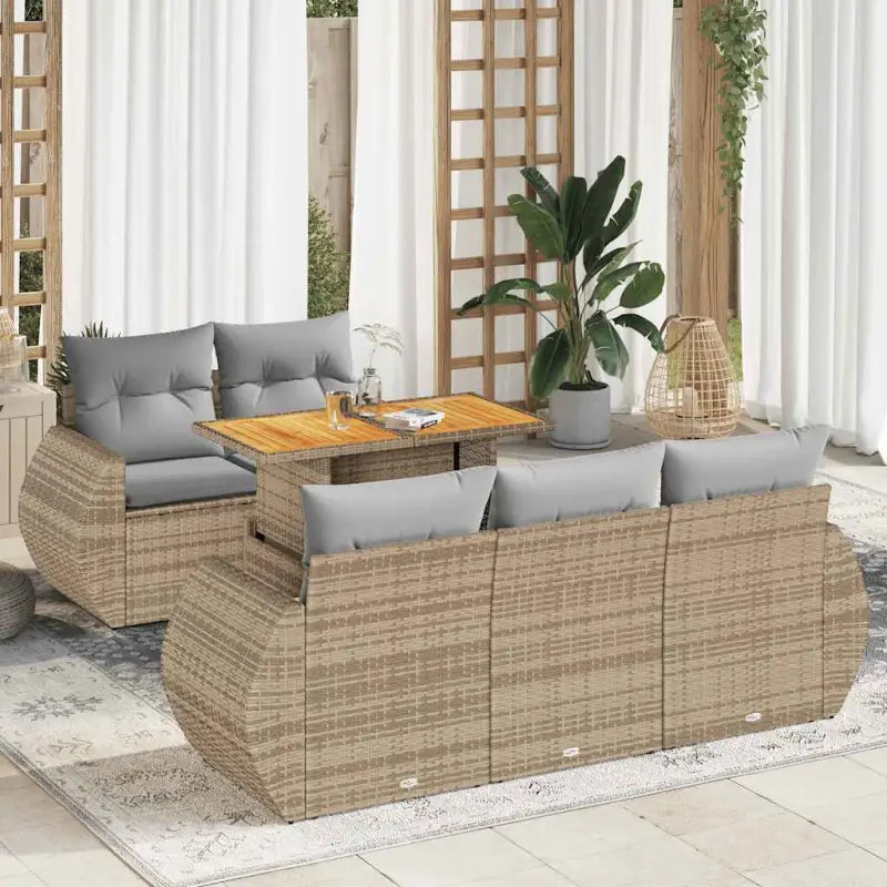 Loungebank in zwart materiaal met waterdichte tas en gepoedercoat staal - Beige en grijs / met opbergruimte - Tuinsets