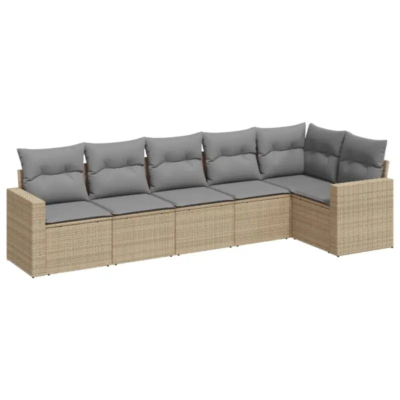 Loungebank van gepoedercoat staal met beige materiaal voor tuin en terras - Tuinsets