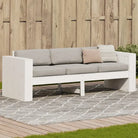 Loungebank van massief grenenhout voor tuin en terras - Wit / 189 x 60 x 62 cm / 1 - Loungebanken
