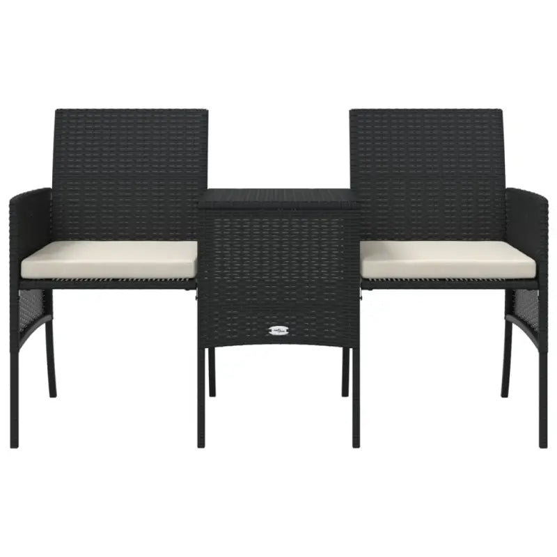 Loungebank van poly rattan met gepoedercoat staal en wasbare hoes - Loungebanken