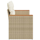 Loungebank van poly rattan met waterdichte zak voor comfortabele zitervaring - Loungebanken