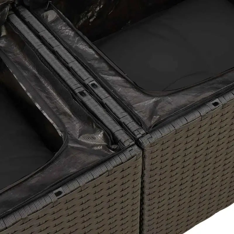 Loungebank voor tuin met gepoedercoated staal en waterdichte tas - Tuinsets