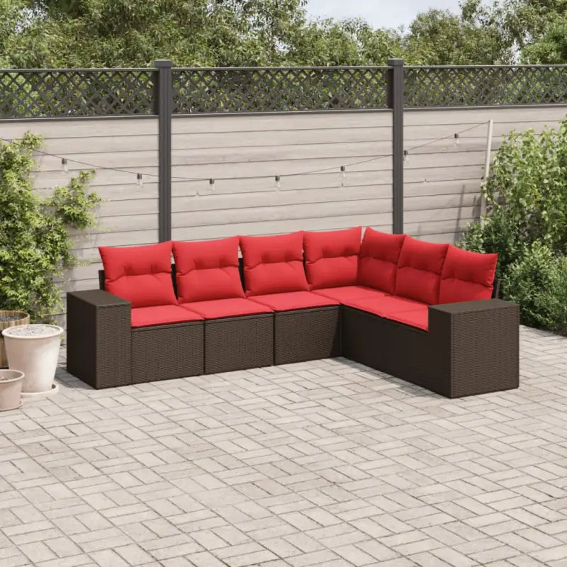 Loungebank voor tuin of terras van bruin materiaal met waterdichte tas - Bruin / Zonder tafel - Tuinsets