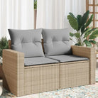 Loungebanken met poly rattan en waterdichte zak voor comfortabele zitervaring - Beige en grijs / 1 / zonder