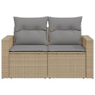 Loungebanken met poly rattan en waterdichte zak voor comfortabele zitervaring - Loungebanken