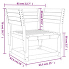 Loungebanken van massief grenenhout met gelat ontwerp voor tuin en terras - Loungebanken