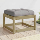 Loungebanken van massief grenenhout met modulair ontwerp voor je tuin - Naturel geïmpregneerd / met kussens / 1