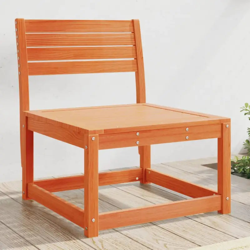 Loungebanken van massief grenenhout met modulair ontwerp voor tuin en terras - Wasbruin / zonder kussens / 1