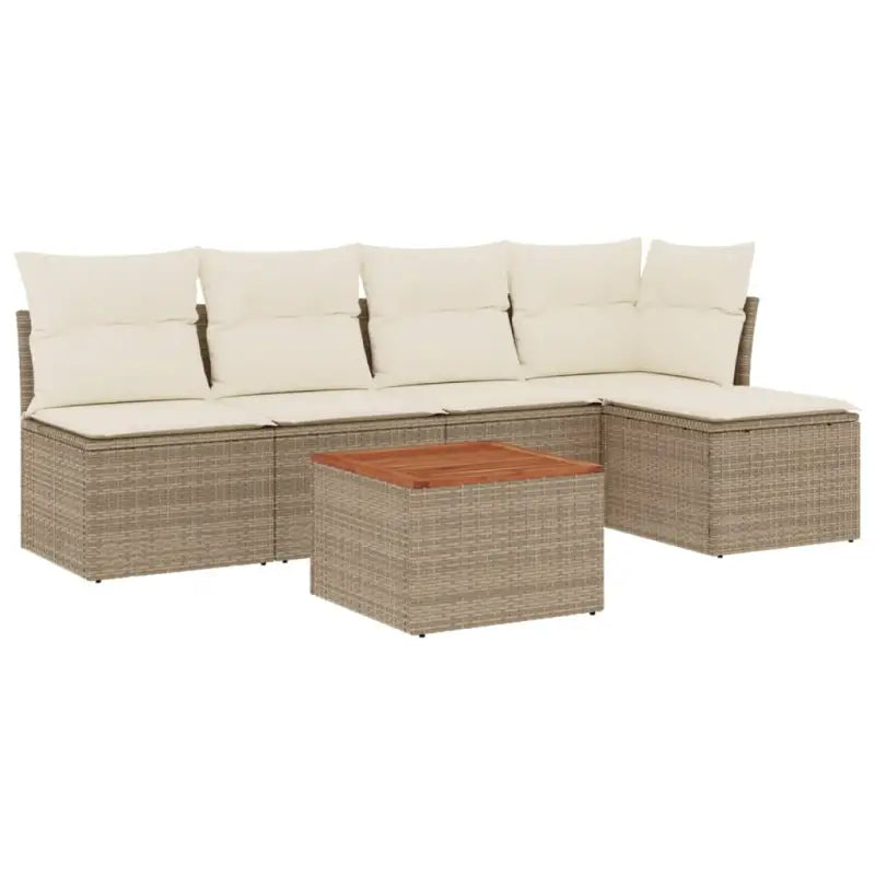 Loungebankset van beige materiaal met gepoedercoat staal afmetingen - Tuinsets