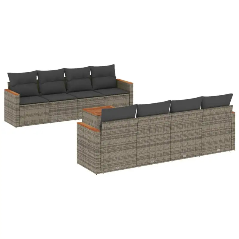 Loungeset in gemengd beige materiaal voor ontspannen buitentijd - Grijs - Tuinsets