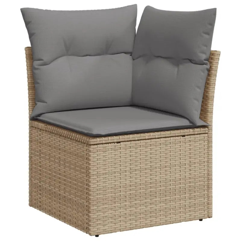 Loungeset met beige materiaal en gepoedercoat staal afmetingen - Tuinsets