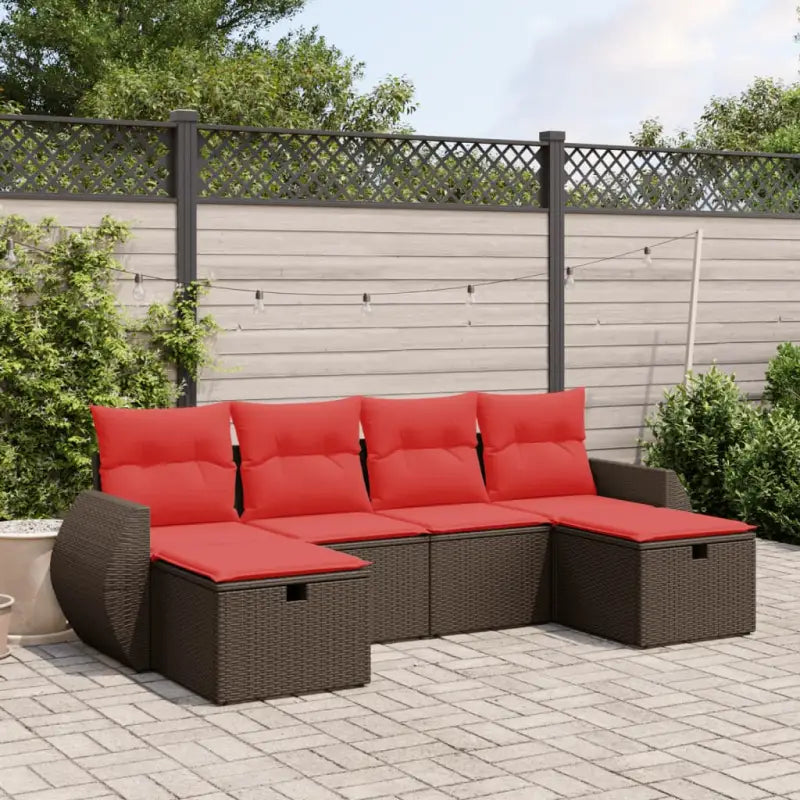 Loungeset van bruin gepoedercoat staal met comfortabele afmetingen - Bruin / zonder opbergruimte - Tuinsets