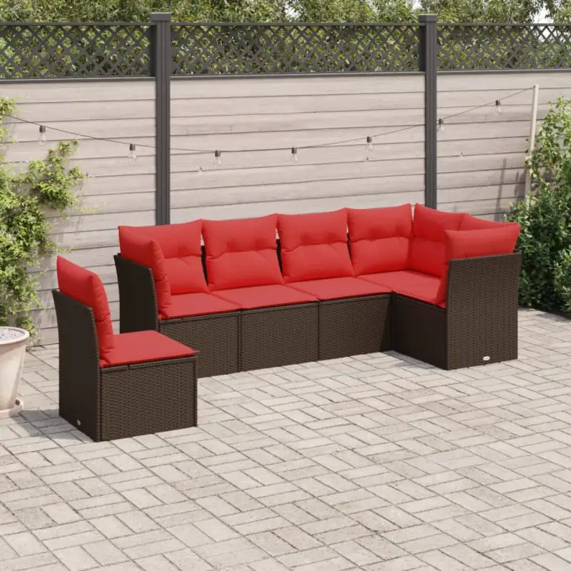 Loungeset van poly rattan met waterdichte tas en gepoedercoat staal - Tuinsets