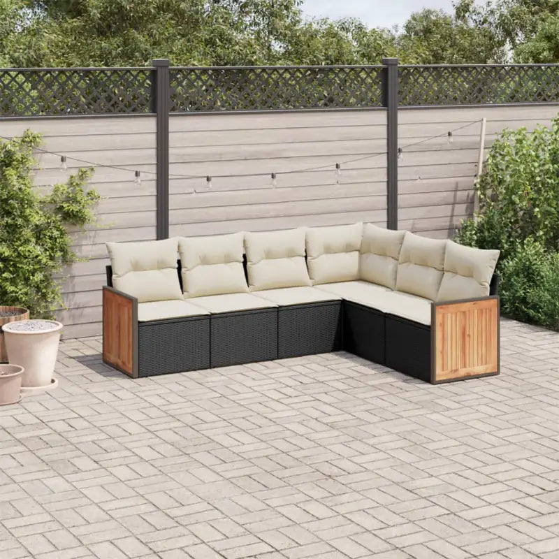 Loungeset van zwart materiaal met gepoedercoat staal en goede afmetingen - Tuinsets