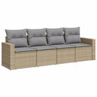 Loungetuig tuinset met poly rattan en comfortabele zitervaring - Tuinsets