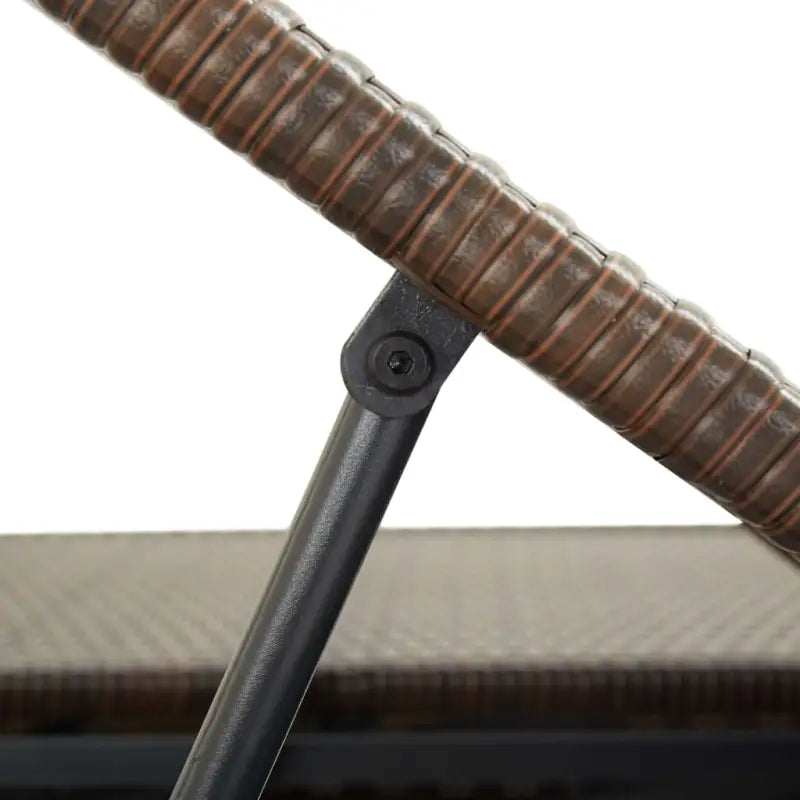 Luxe 2-persoons ligbed met poly rattan en gepoedercoat stalen frame - Tuinbedden