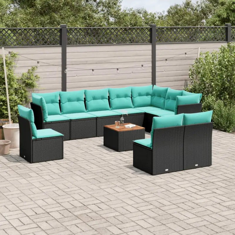 Luxe tuinset van poly rattan en gepoedercoat staal voor buitenplezier - Tuinsets