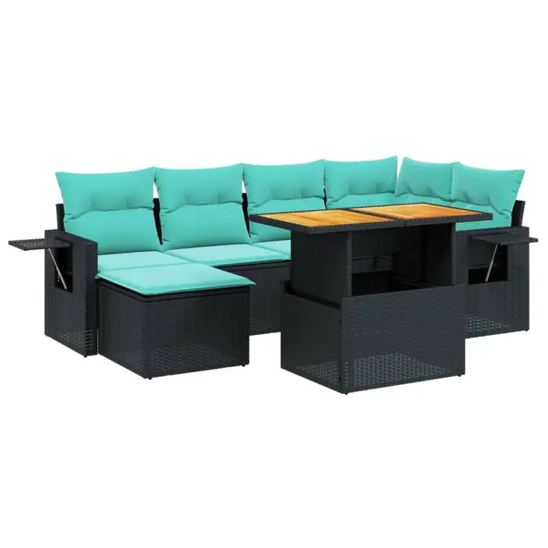 Luxe tuinset van zwart gepoedercoat staal voor buitenplezier - Tuinsets