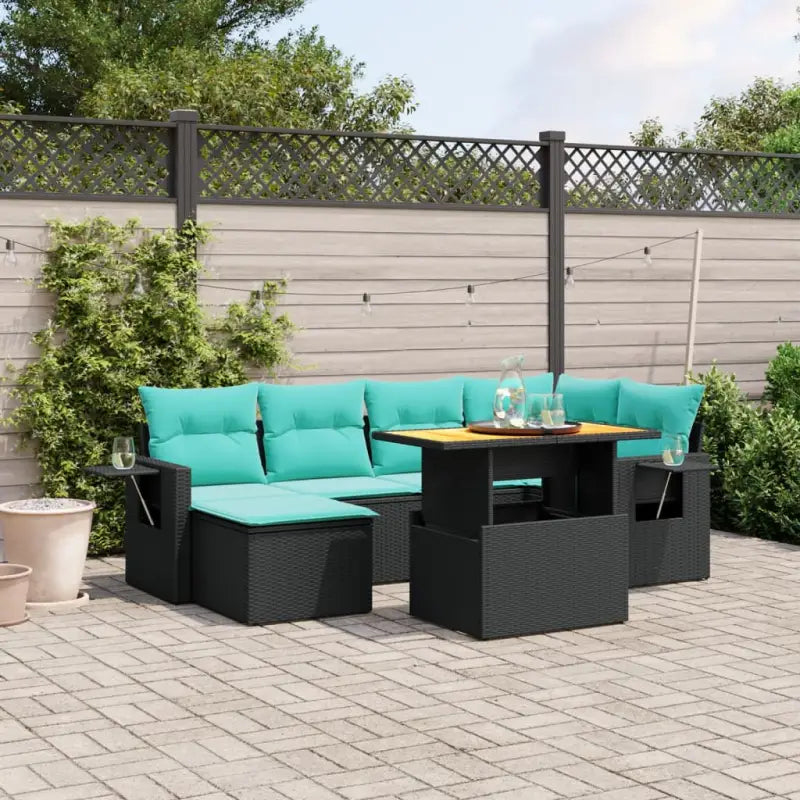 Luxe tuinset van zwart gepoedercoat staal voor buitenplezier - Zwart / zonder opbergruimte - Tuinsets