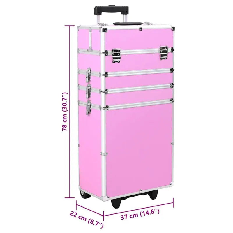 Make-up trolley met afneembare zwenkwielen voor georganiseerde schoonheid - Roze / 1 - Toilettassen
