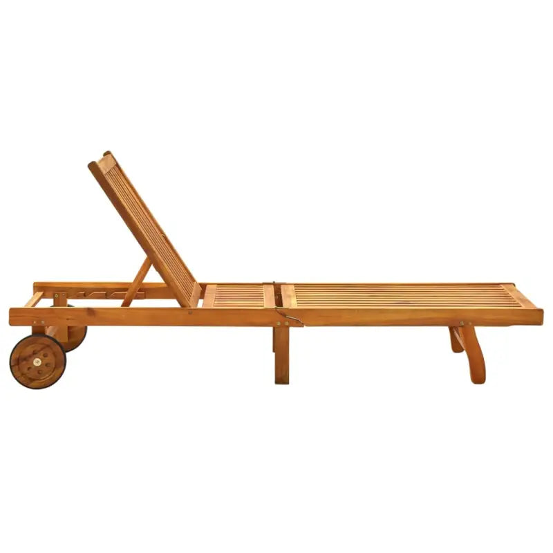 Massief acaciahout ligstoel voor ultiem ontspanning in de tuin - Ligstoelen