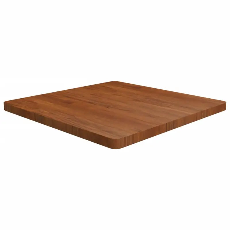 Massief eikenhouten houten vierkante tafelblad voor thuis en horeca - Donkerbruin / 80 x 80 x 4 cm / 1 - Tafelbladen