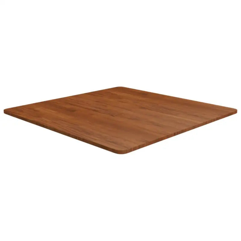 Massief eikenhouten houten vierkante tafelblad voor thuis en horeca - Donkerbruin / 80 x 80 x 1.5 cm / 1 - Tafelbladen