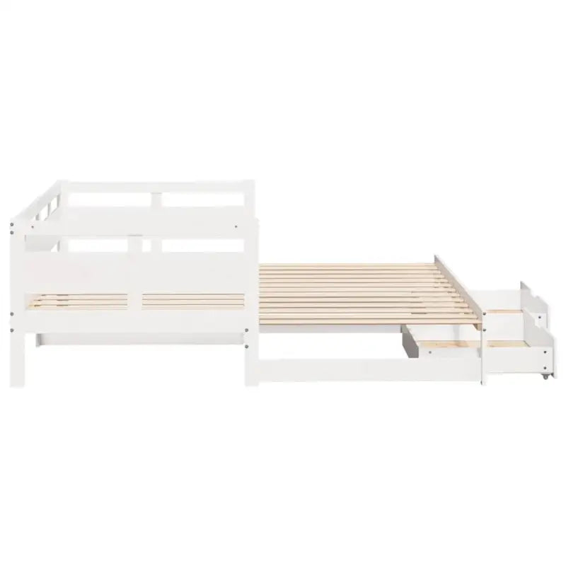 Massief Grenenhout 2-in-1 Slaapbank met Onderschuifbed - Bedden & bedframes