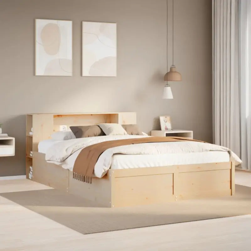 Massief grenenhout bedframe voor een goede nachtrust en decoratie - Naturel / 120 x 190 cm - Bedden & bedframes