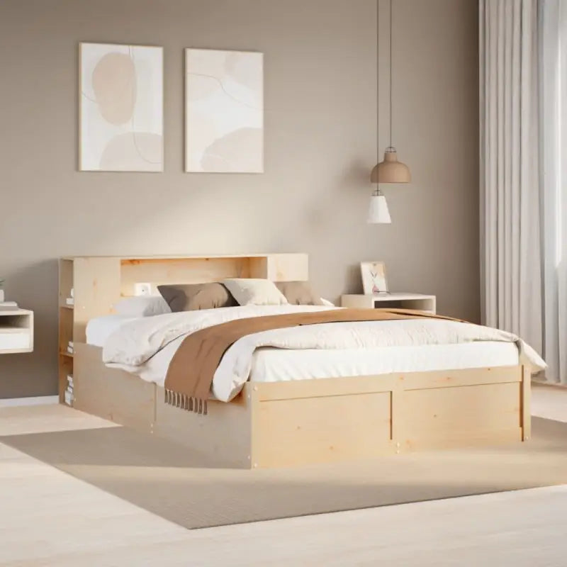 Massief grenenhout bedframe voor een goede nachtrust en decoratie - Naturel / 140 x 190 cm - Bedden & bedframes