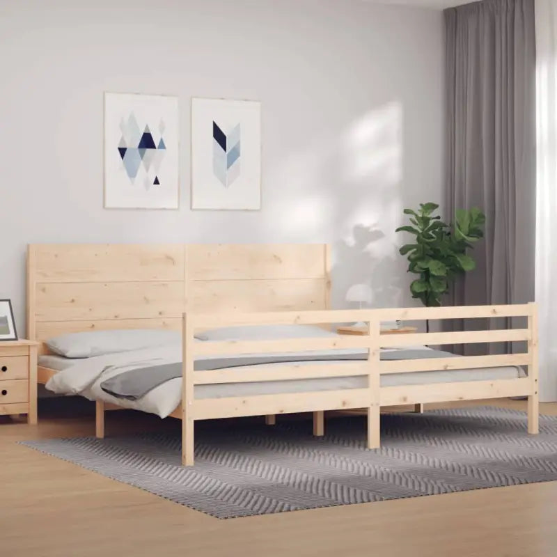 Massief grenenhout bedframe voor een goede nachtrust en stijlvol interieur - Naturel / 200 x 200 cm - Bedden & bedframes
